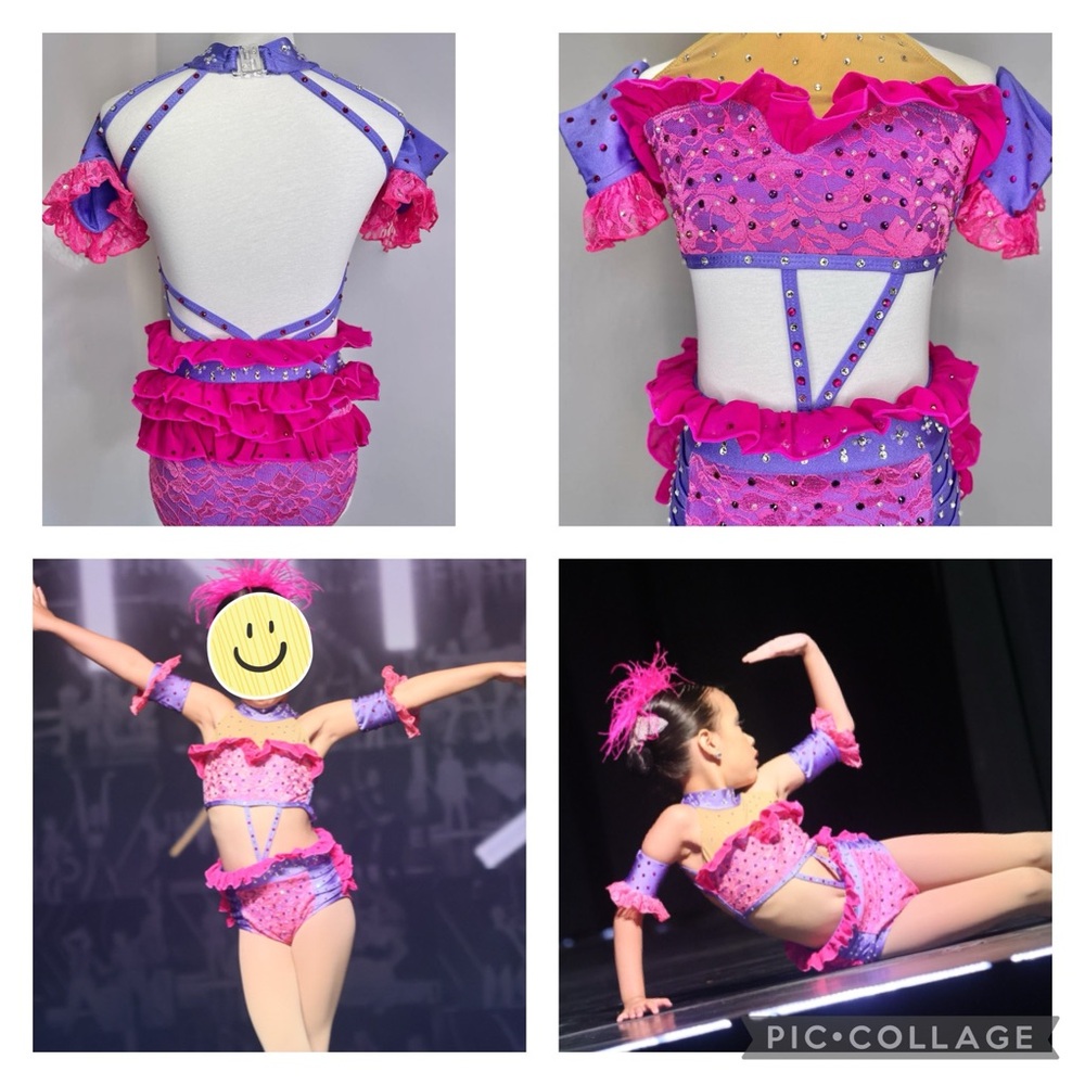 Pink and Purple Kids Dance Costume